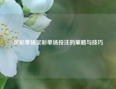 足彩单场足彩单场投注的策略与技巧