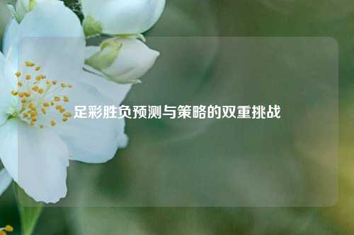 足彩胜负预测与策略的双重挑战