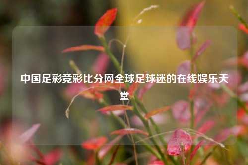 中国足彩竞彩比分网全球足球迷的在线娱乐天堂