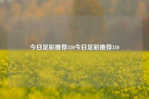 今日足彩推荐310今日足彩推荐310