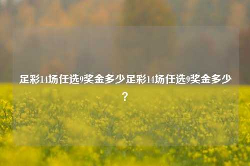 足彩14场任选9奖金多少足彩14场任选9奖金多少？