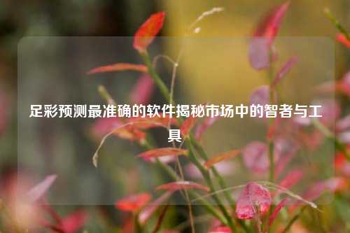 足彩预测最准确的软件揭秘市场中的智者与工具