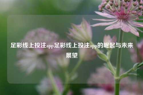 足彩线上投注app足彩线上投注app的崛起与未来展望